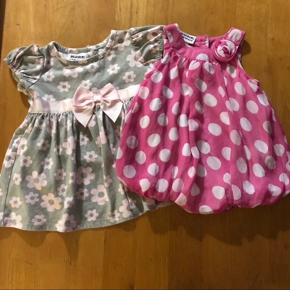 Two Blueberi Boulevard Dresses 3-6 Mos. - Picture 1 of 8